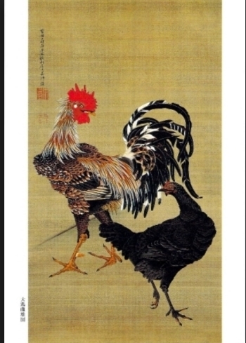 ２０１７年の年賀状のニワトリ 鶏 は伊藤若冲にしたい 年賀状 無料
